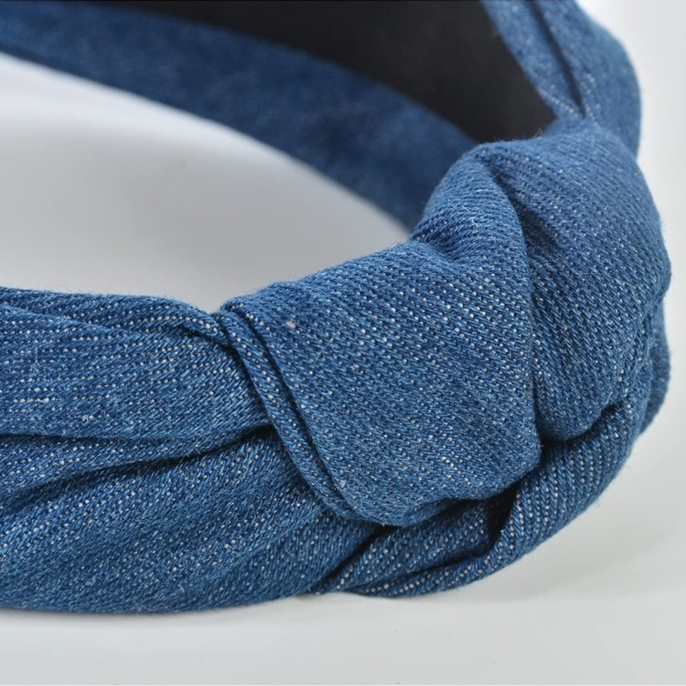 Denim Blue Knotted Headband
